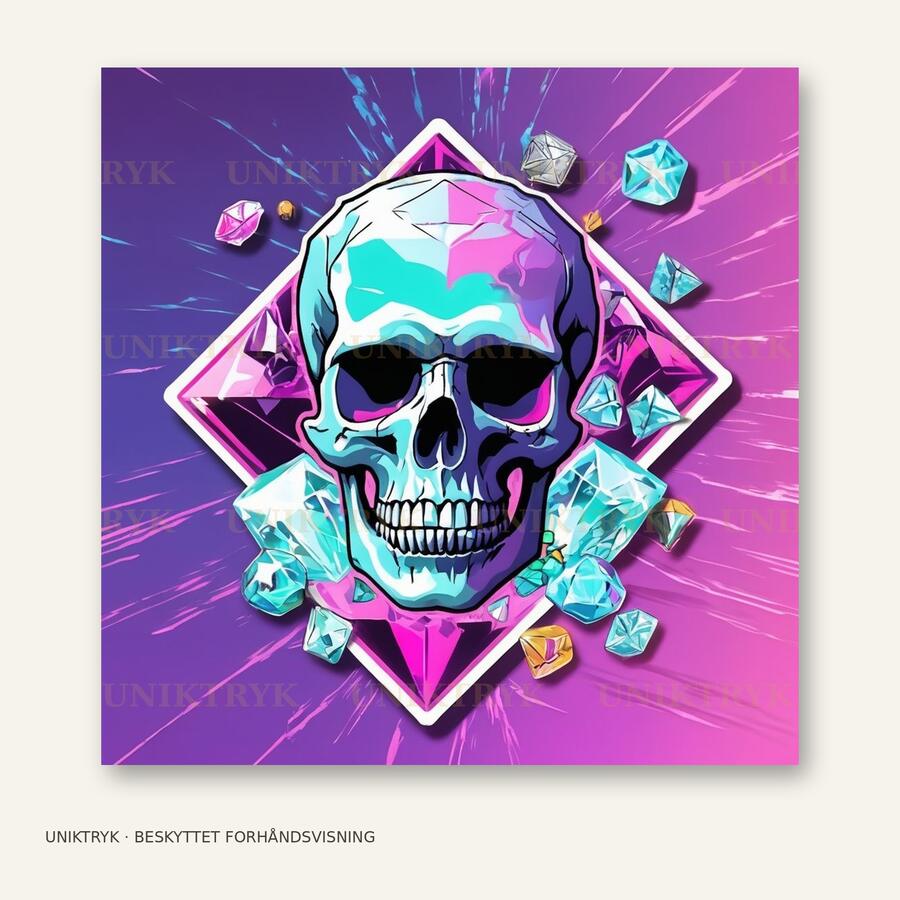 Neonkranium med diamanter